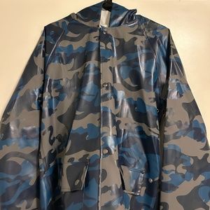 Elka Blue Camo Rain Jacket